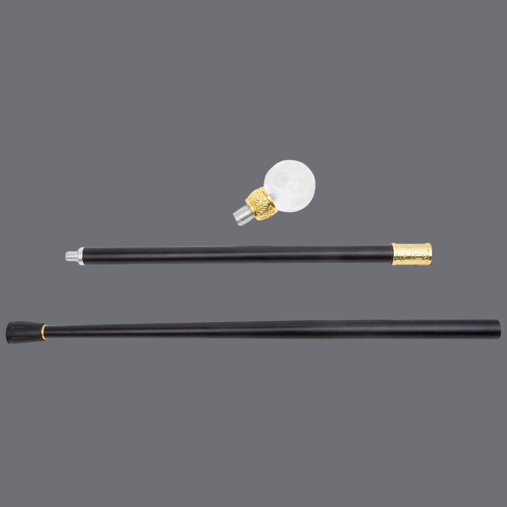 Luxury Gold Cane with Translucent Orb - Bastoni