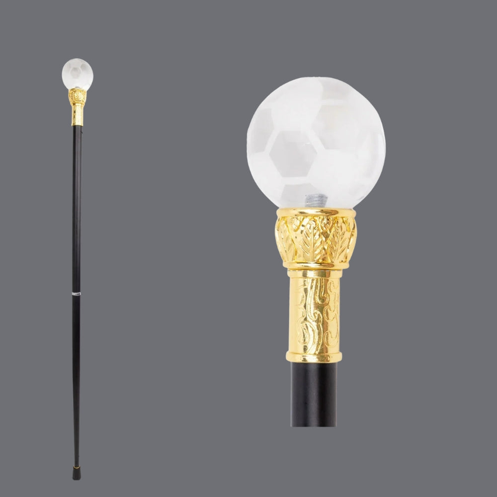 Luxury Gold Cane with Translucent Orb - Bastoni