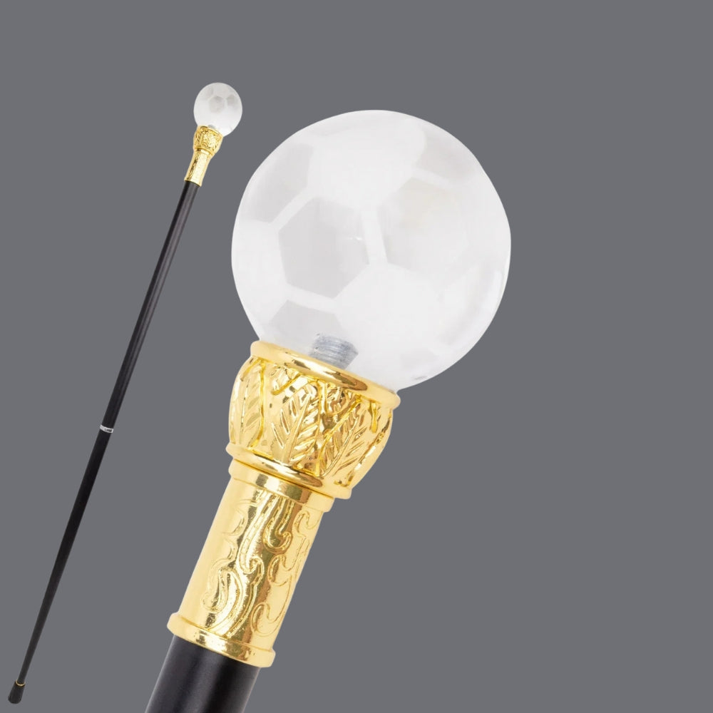 Luxury Gold Cane with Translucent Orb - Bastoni