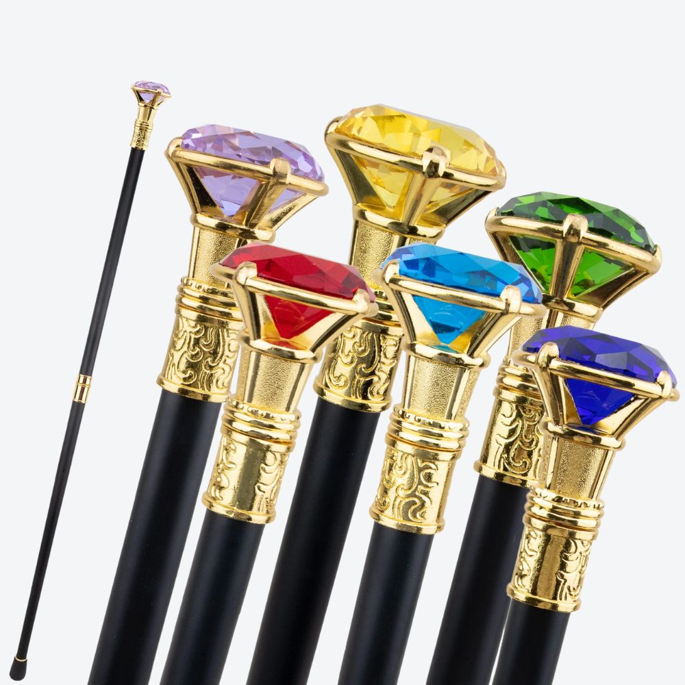 Bastoni Blue Diamond Gold Luxury Cane
