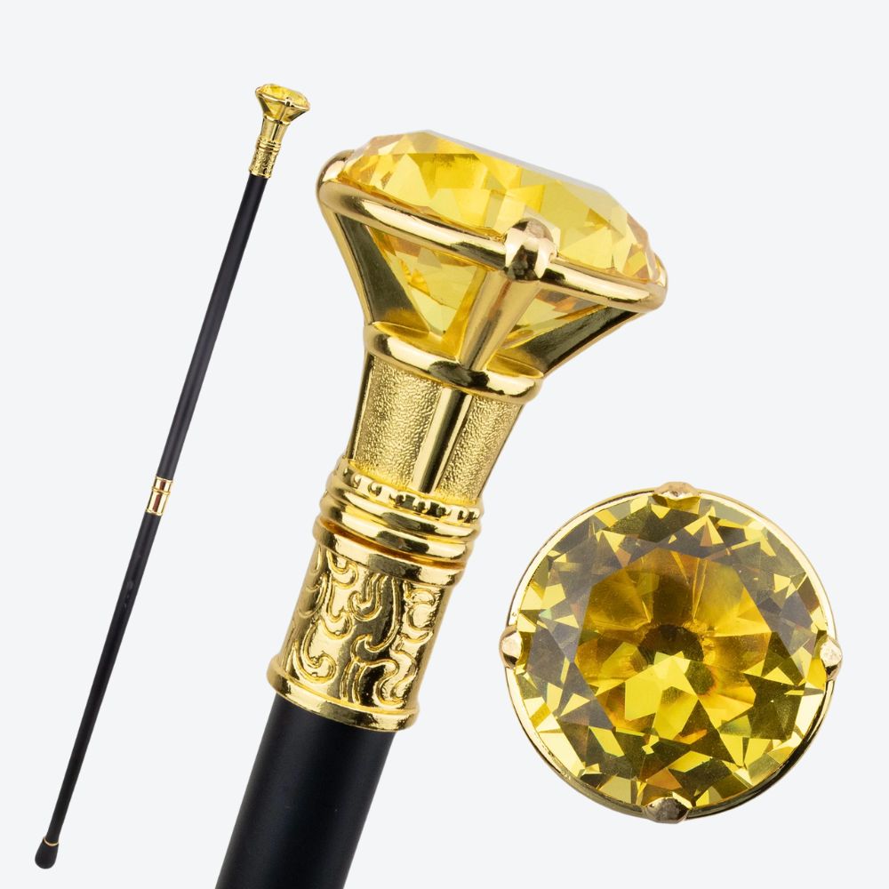 Bastoni Blue Diamond Gold Luxury Cane