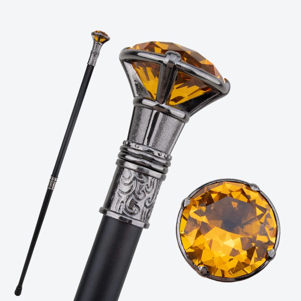 Bastoni Yellow Vintage Diamond Luxury Cane