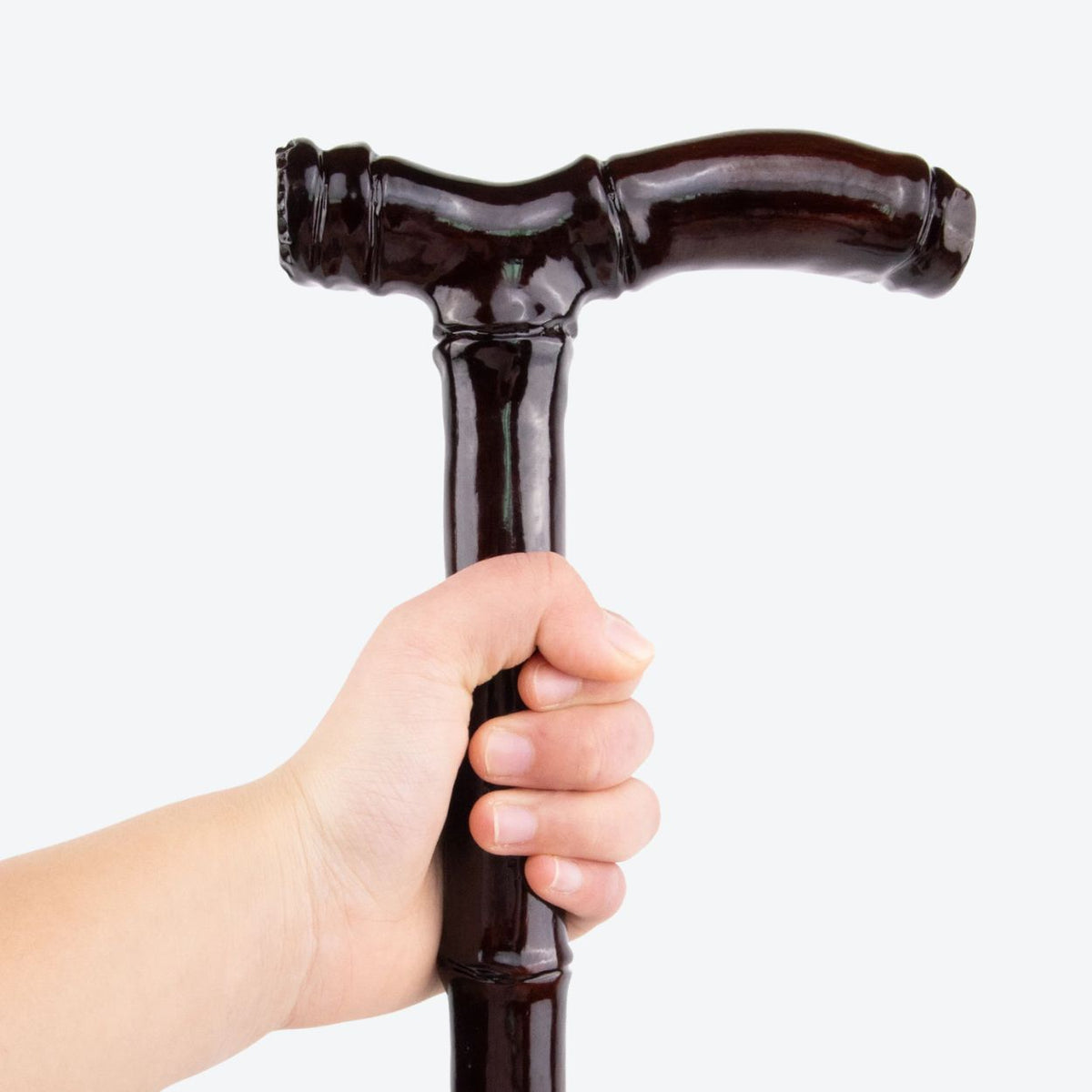 Majestic Curved-Handle Wooden Cane-Bastoni UK