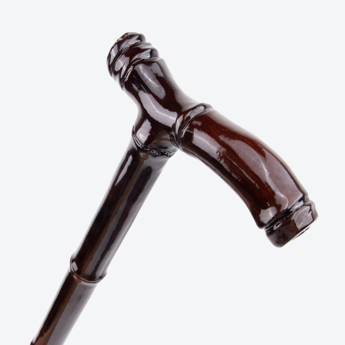 Majestic Curved-Handle Wooden Cane-Bastoni UK