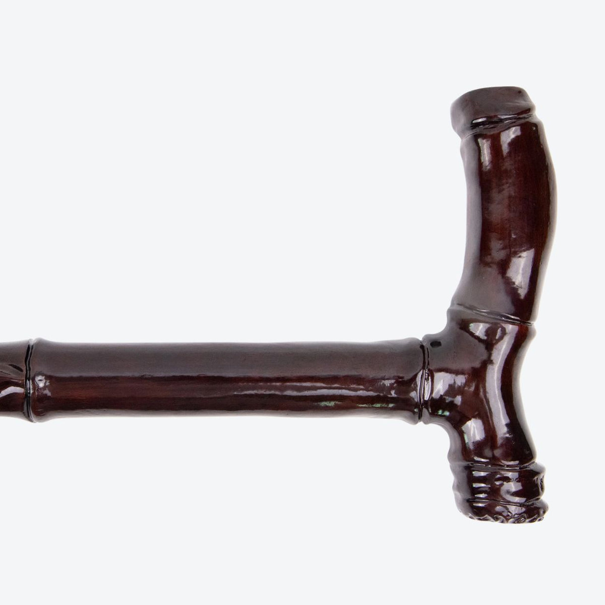 Majestic Curved-Handle Wooden Cane-Bastoni UK