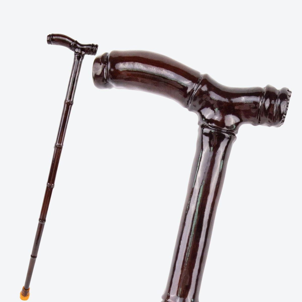 Majestic Curved-Handle Wooden Cane-Bastoni UK