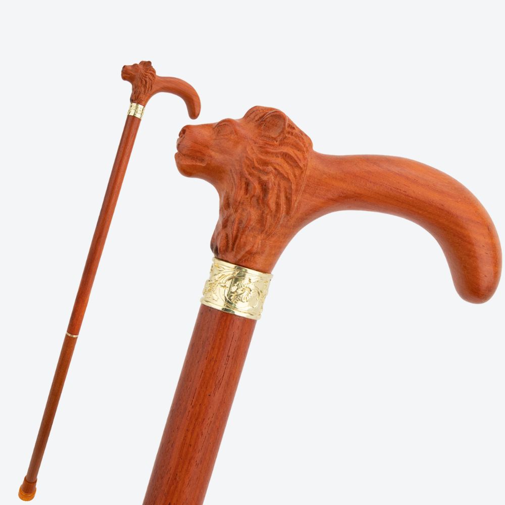 Majestic Lion Wooden Classic Cane-Bastoni UK