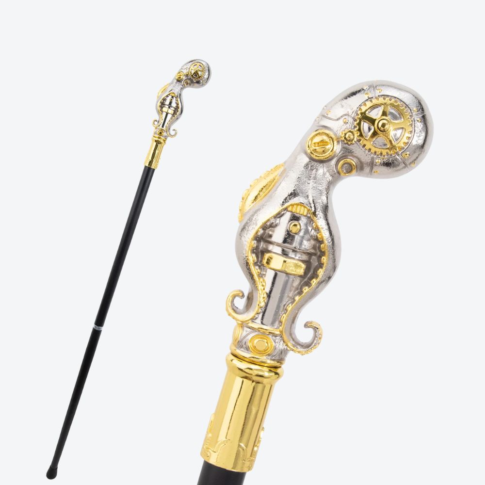 Mechanical Octopus Metal Cane-Bastoni UK