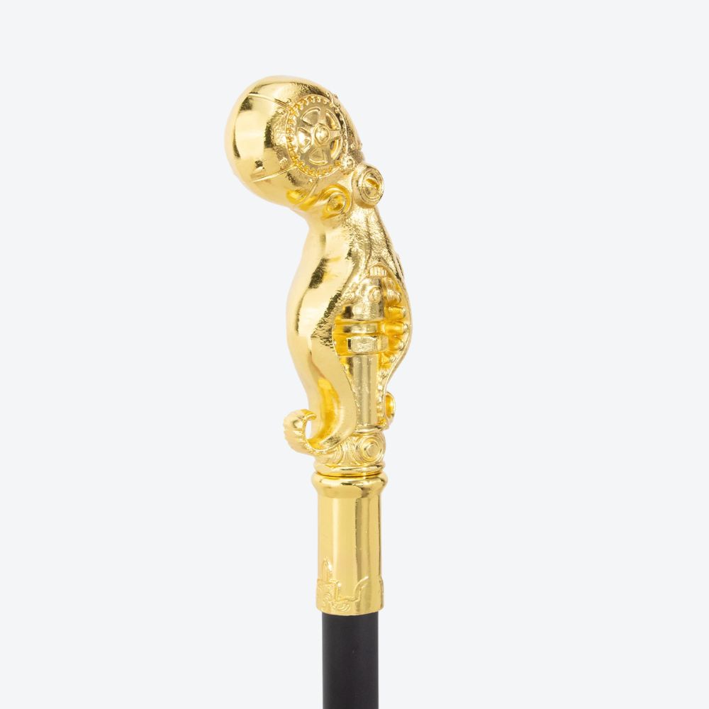 Mechanical Octopus Metal Cane Golden-Bastoni UK