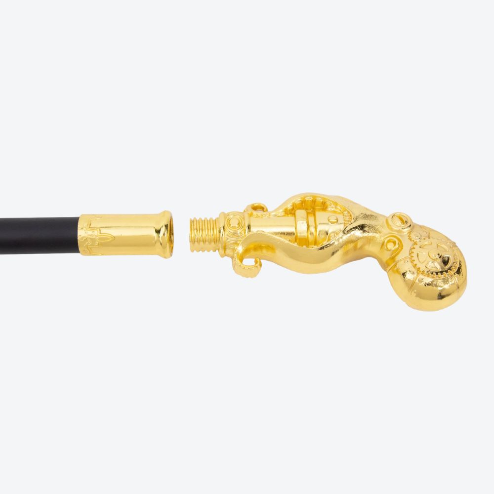 Mechanical Octopus Metal Cane Golden-Bastoni UK