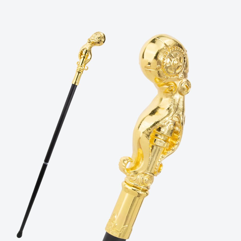 Mechanical Octopus Metal Cane Golden-Bastoni UK