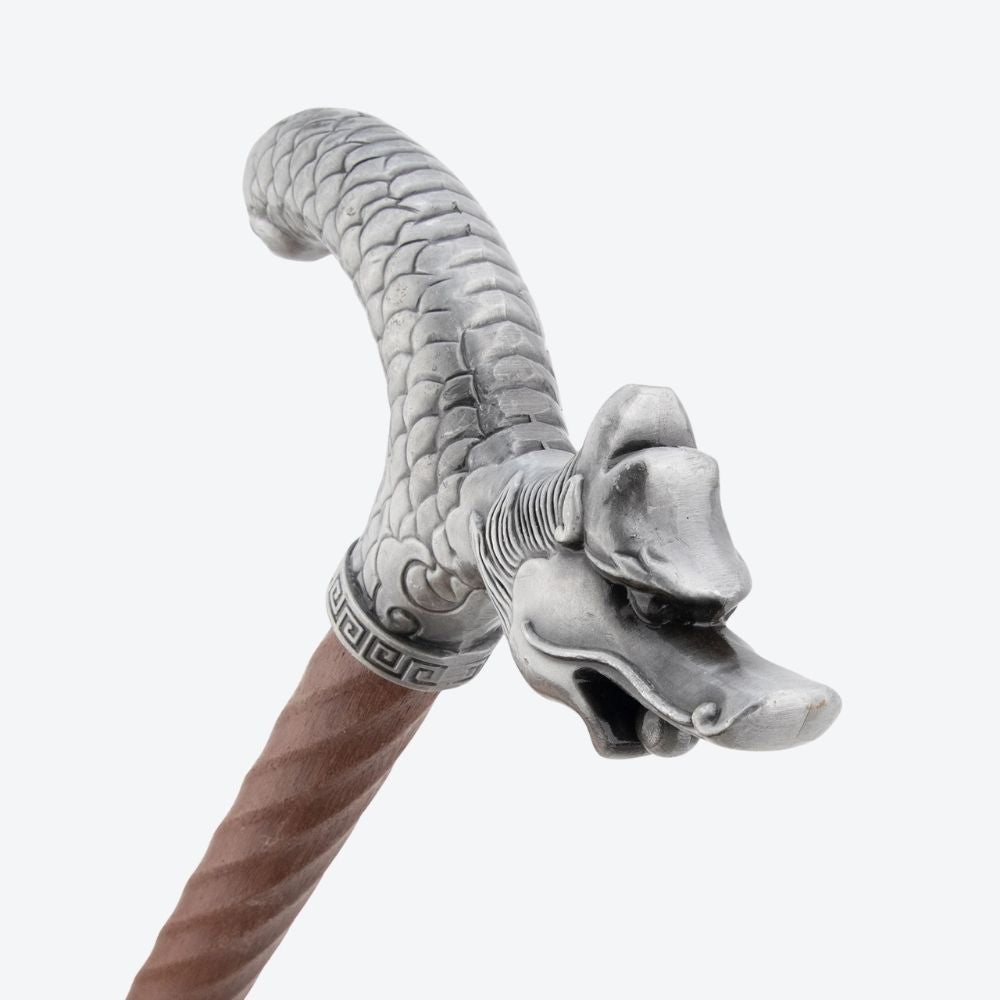 Medieval Dragon Wooden Cane-Bastoni UK