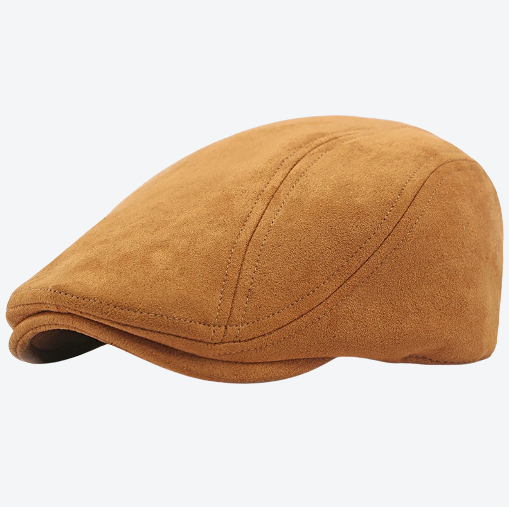Bastoni Men's Beige Suede Beret