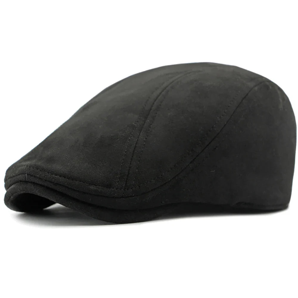 Bastoni Men's Dark Gray Suede Beret