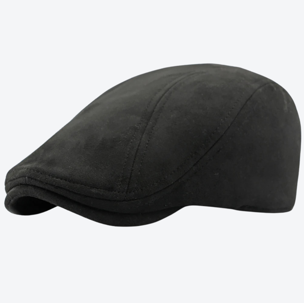 Bastoni Men's Black Suede Beret