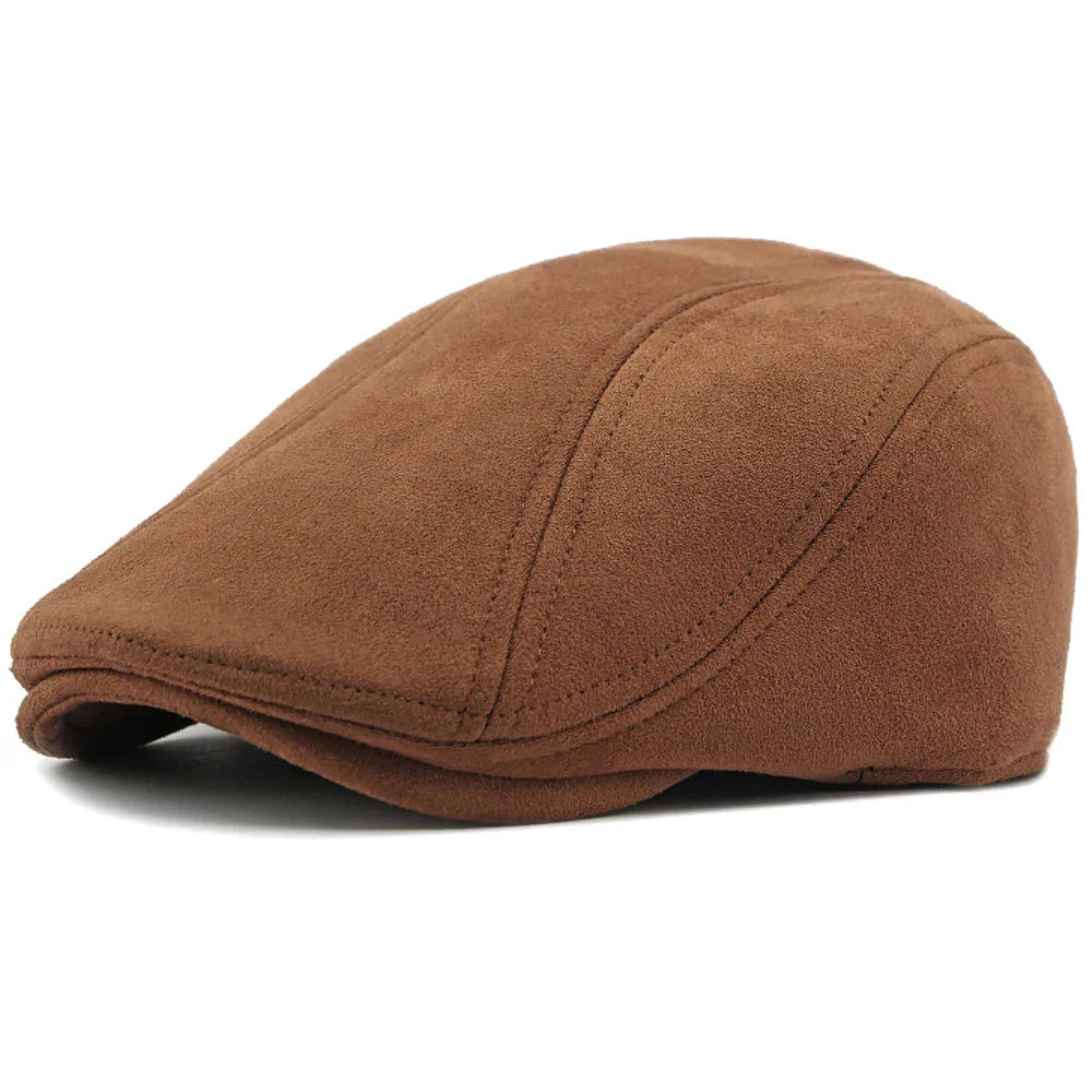 Bastoni Men's Dark Gray Suede Beret