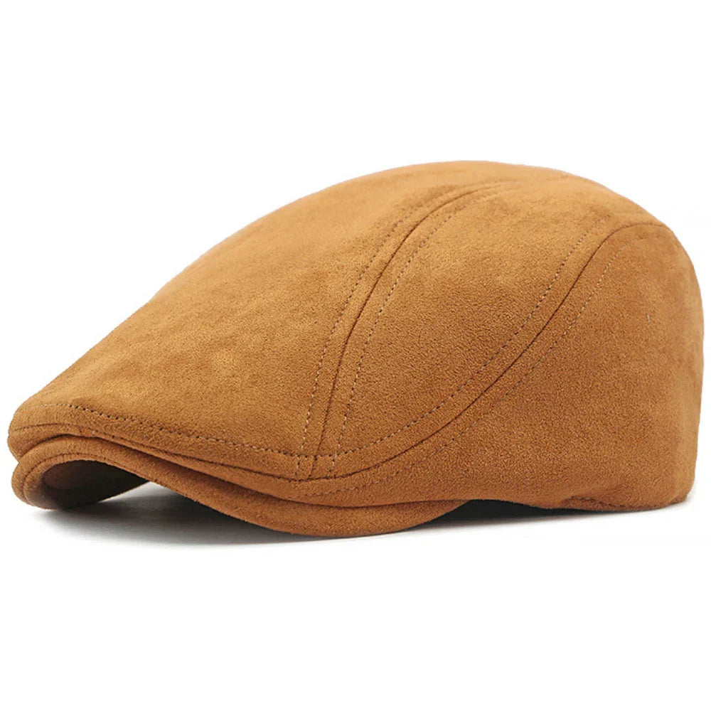 Bastoni Men's Dark Gray Suede Beret