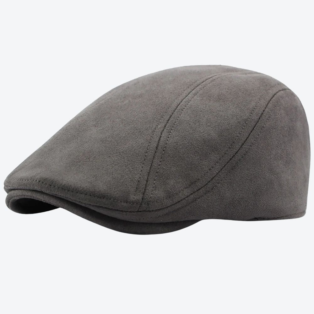 Bastoni Men's Dark Gray Suede Beret