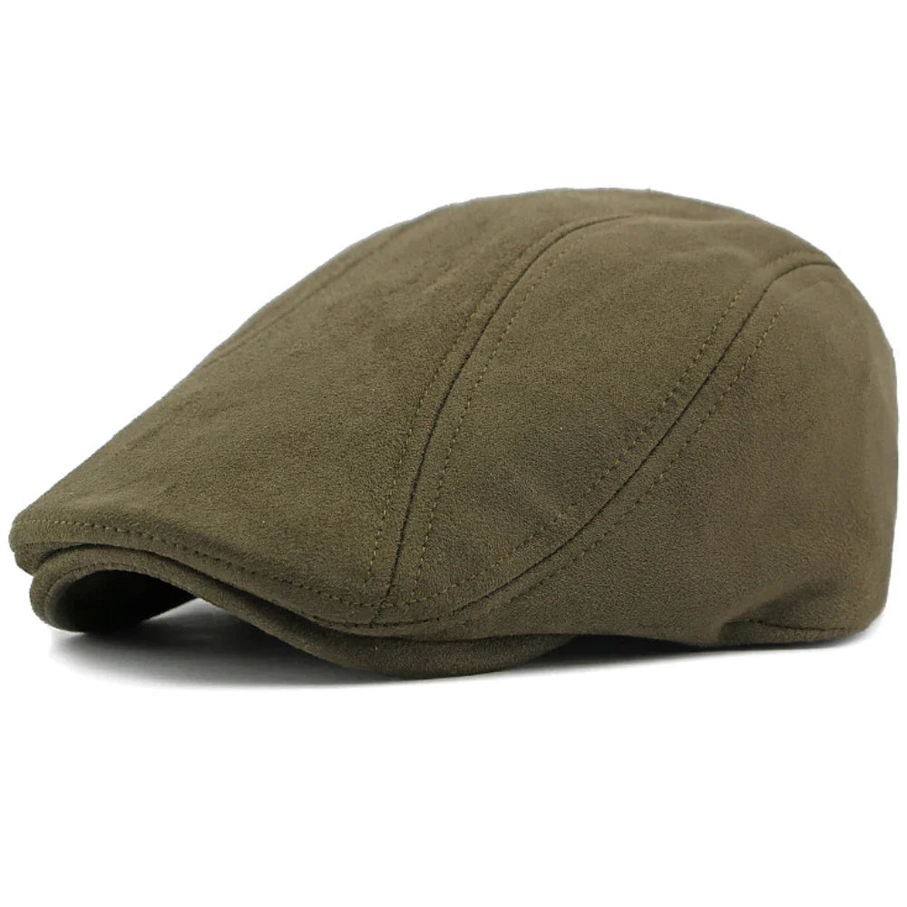 Bastoni Men's Dark Gray Suede Beret
