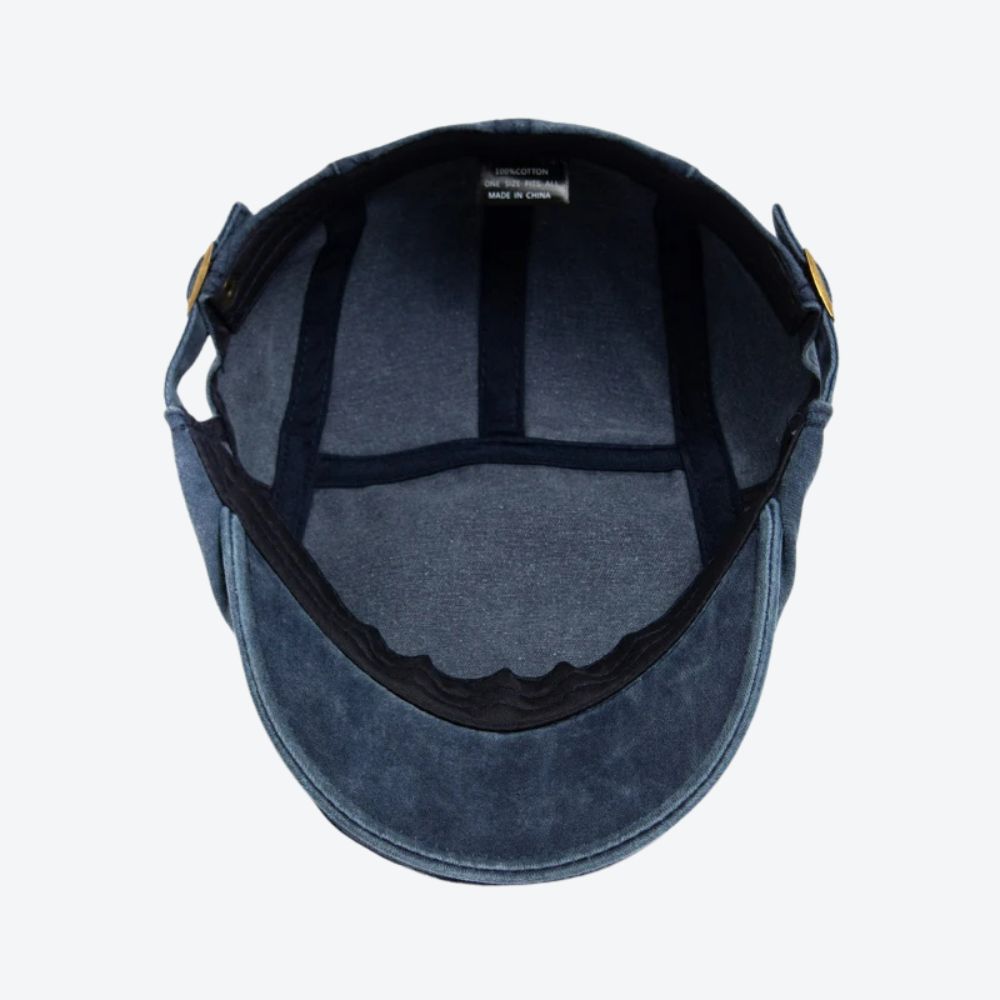 Modern and Elegant Brown Washed Jeans Style Beret - Bastoni