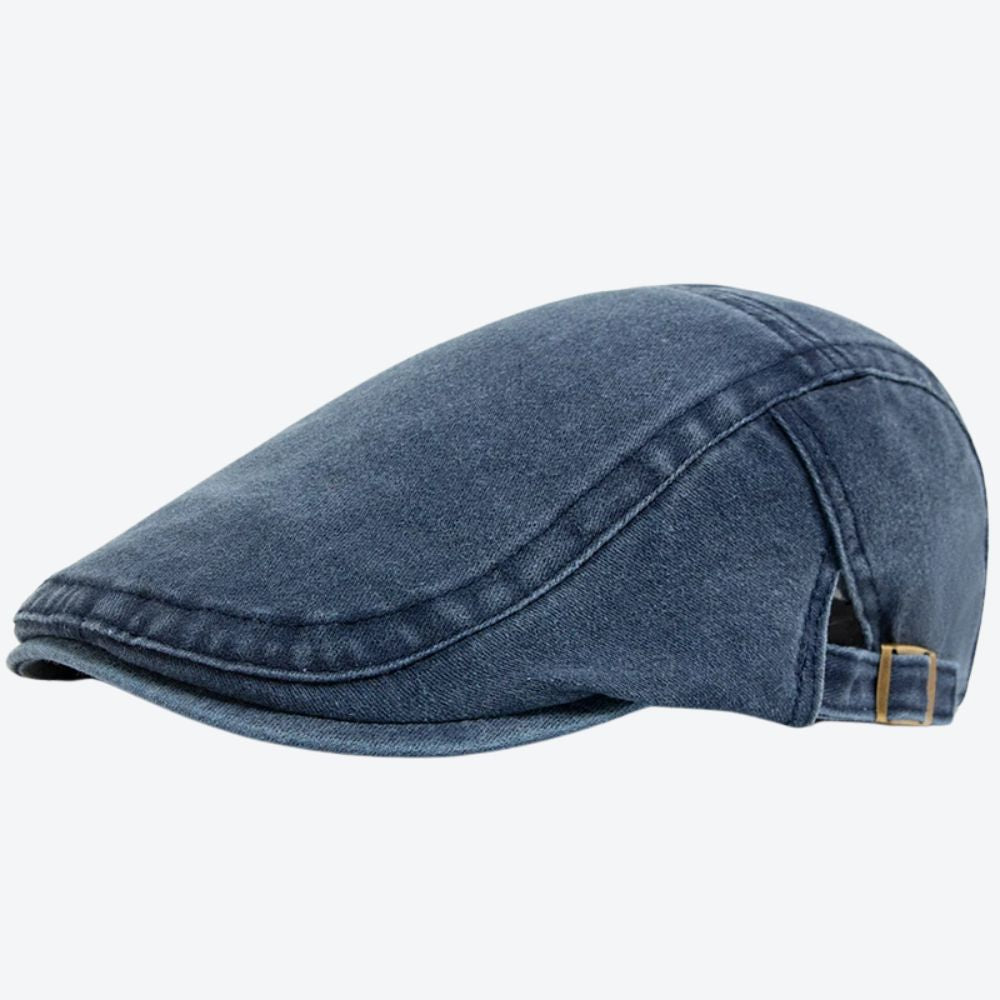 Modern and Elegant Brown Washed Jeans Style Beret - Bastoni