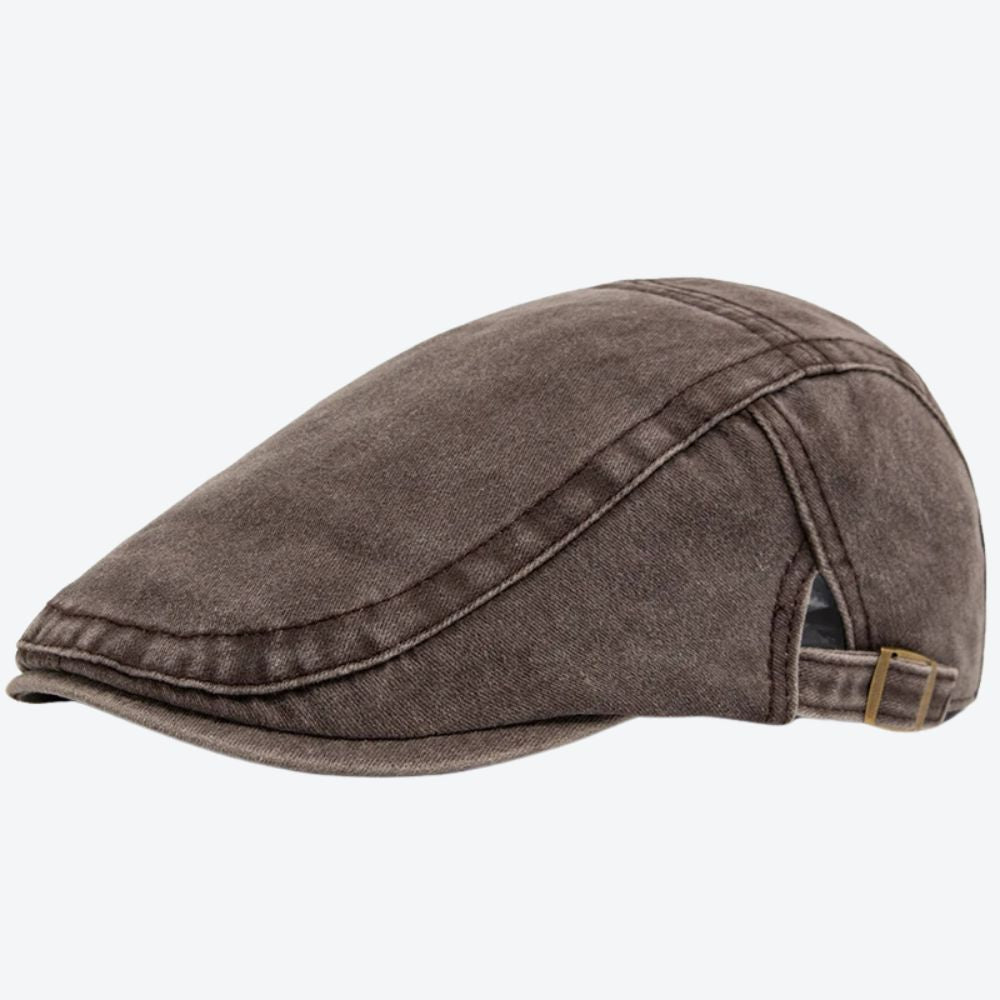 Modern and Elegant Brown Washed Jeans Style Beret - Bastoni
