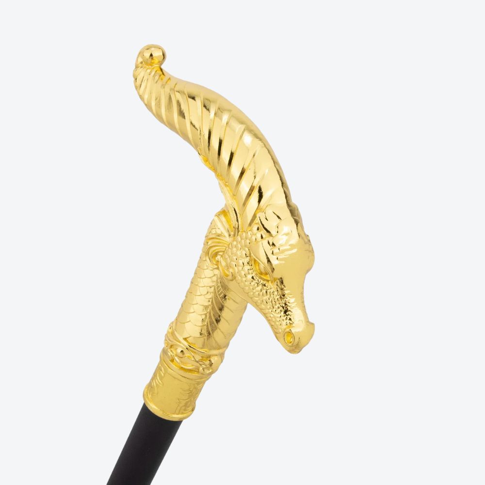 Mountain Goat Metal Cane Golden-Bastoni Co