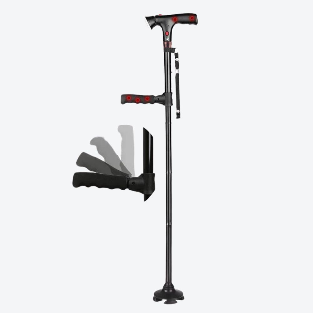 Folding Cane with Flashlight and Multifunctional Alarm. Bastoni