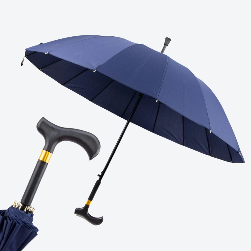Bastoni Navy Blue Windproof Umbrella Cane