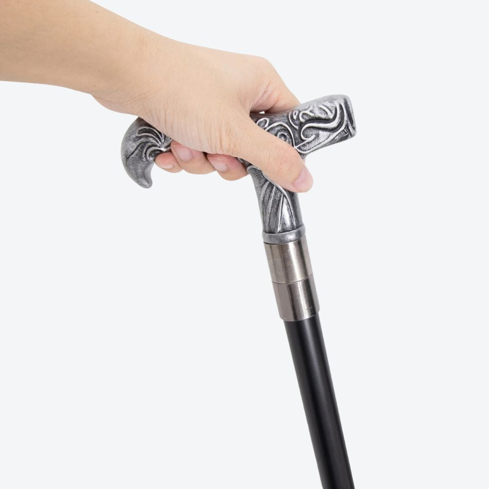Noble Branches Metal Cane Silver-Bastoni UK