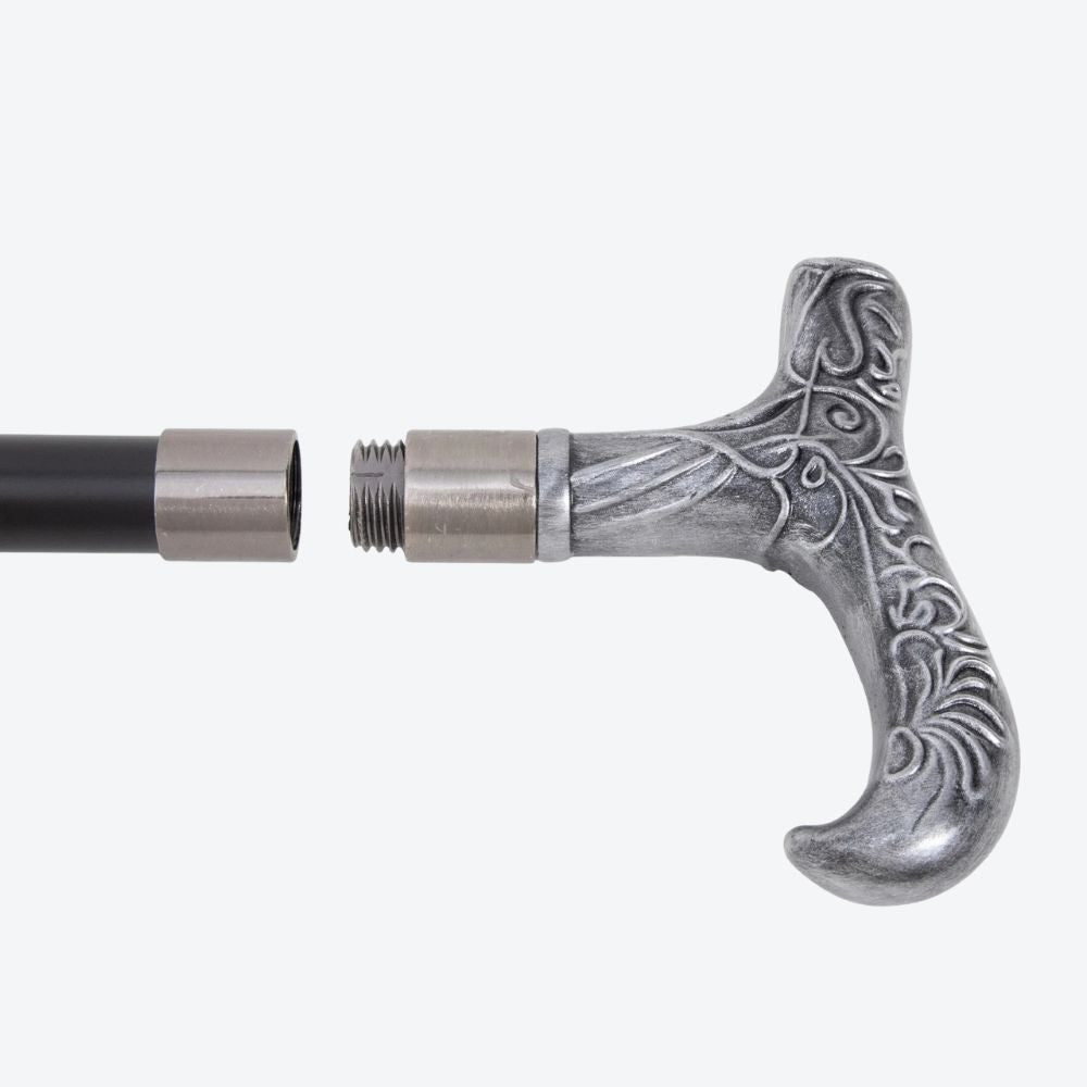 Noble Branches Metal Cane Silver-Bastoni UK