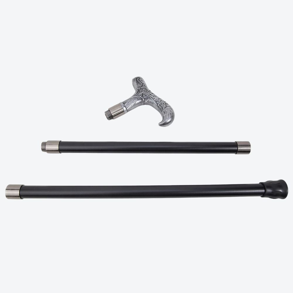 Noble Branches Metal Cane Silver-Bastoni UK