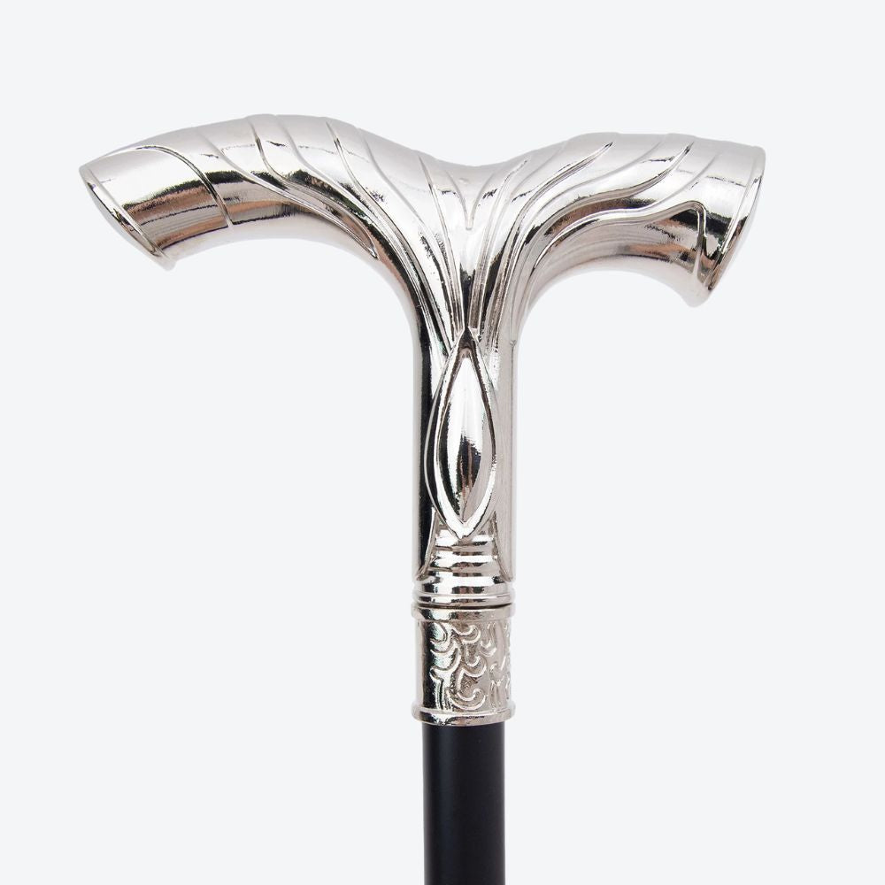Nordic Luxury Valhalla Silver Bastoni Walking Stick