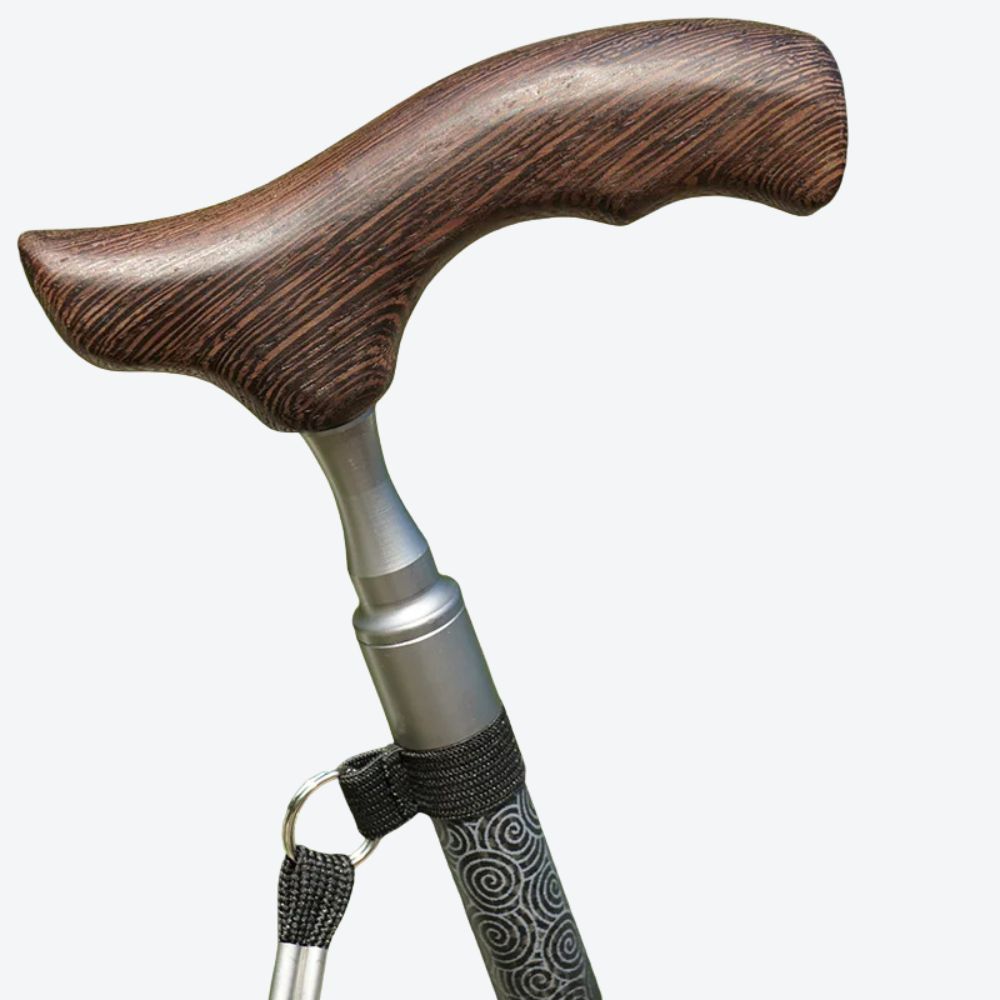 Black Oriental Style Carbon Fiber Walking Stick Lisa Bastoni