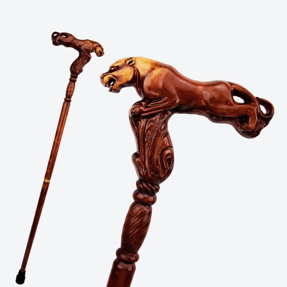Bastoni Pantera Style German Beech Wood Walking Stick