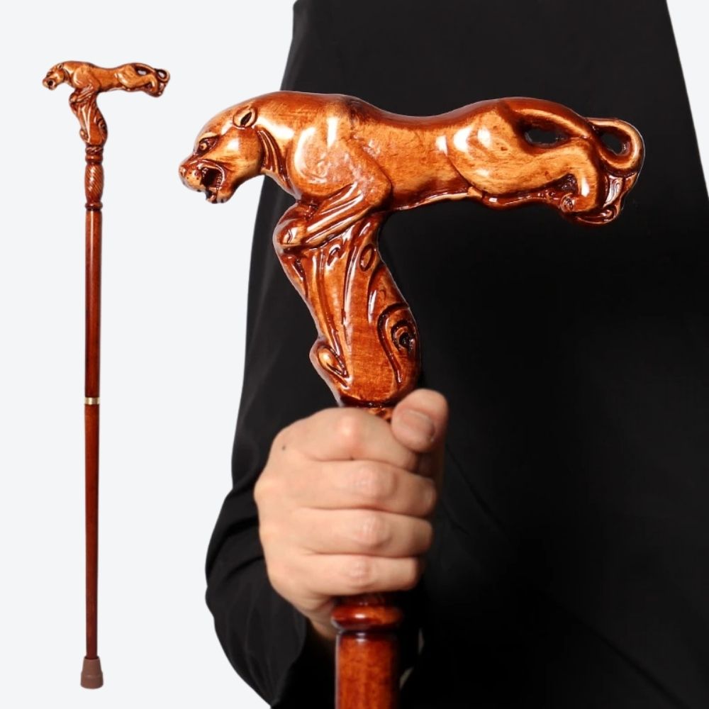 Bastoni Pantera Style German Beech Wood Walking Stick