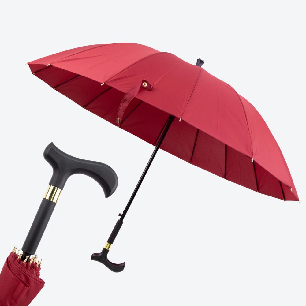 Bastoni Red Windproof Umbrella Cane
