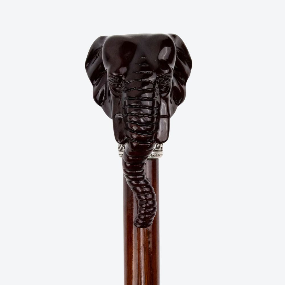 Savanna Imperial Elephant Wooden Walking Stick - Bastoni