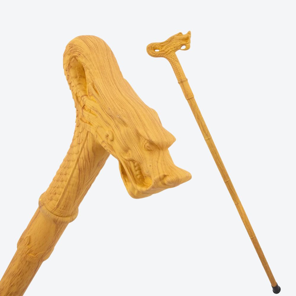 Sculpted Oriental Dragon Wooden Classic Cane-Bastoni UK