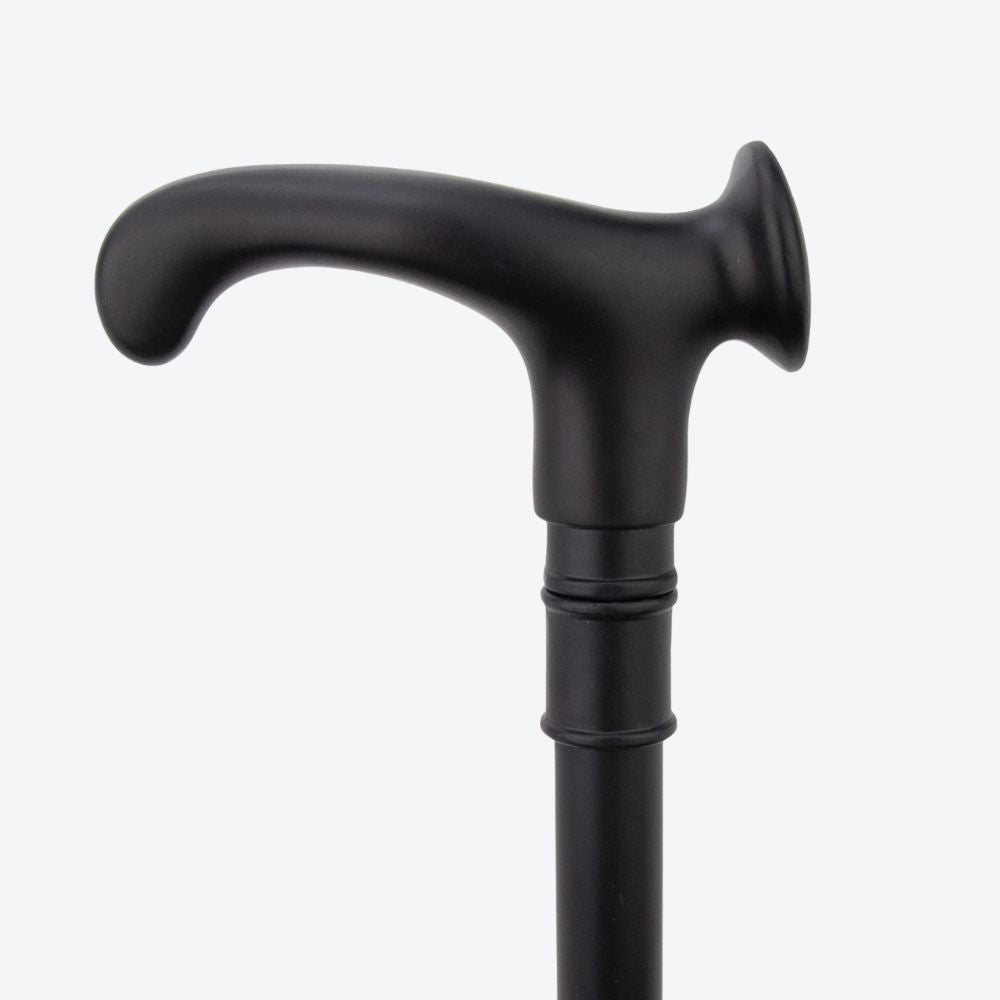 Spiral Shaped Metal Cane Black Left-handed-Bastoni UK