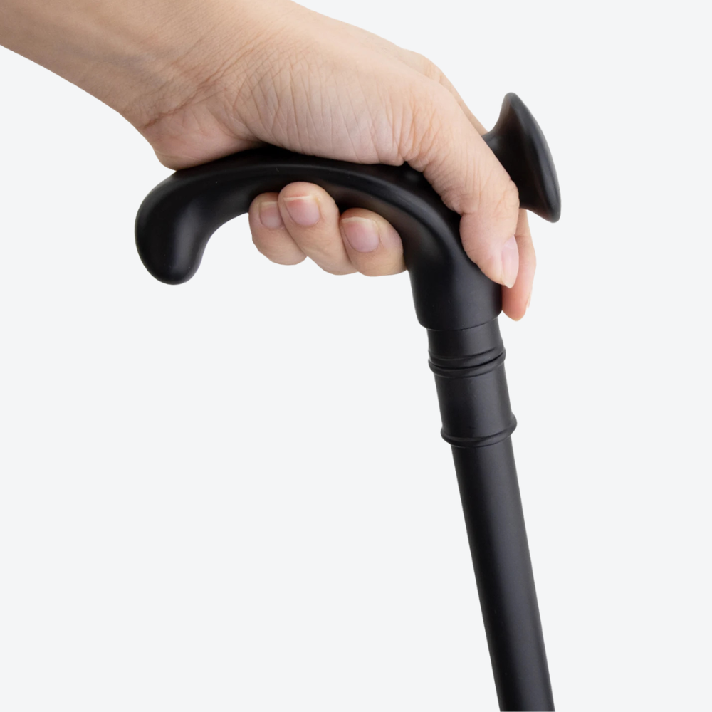 Spiral Shaped Metal Cane Black-Bastoni UK