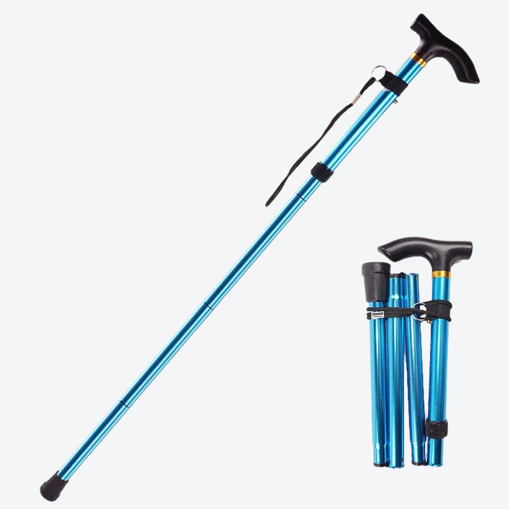 Bastoni Red 4-Section Articulated Aluminum Cane