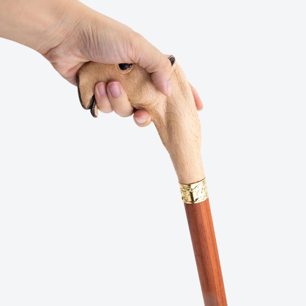 Vintage Desert Camel Wooden Walking Stick Beige-Bastoni UK