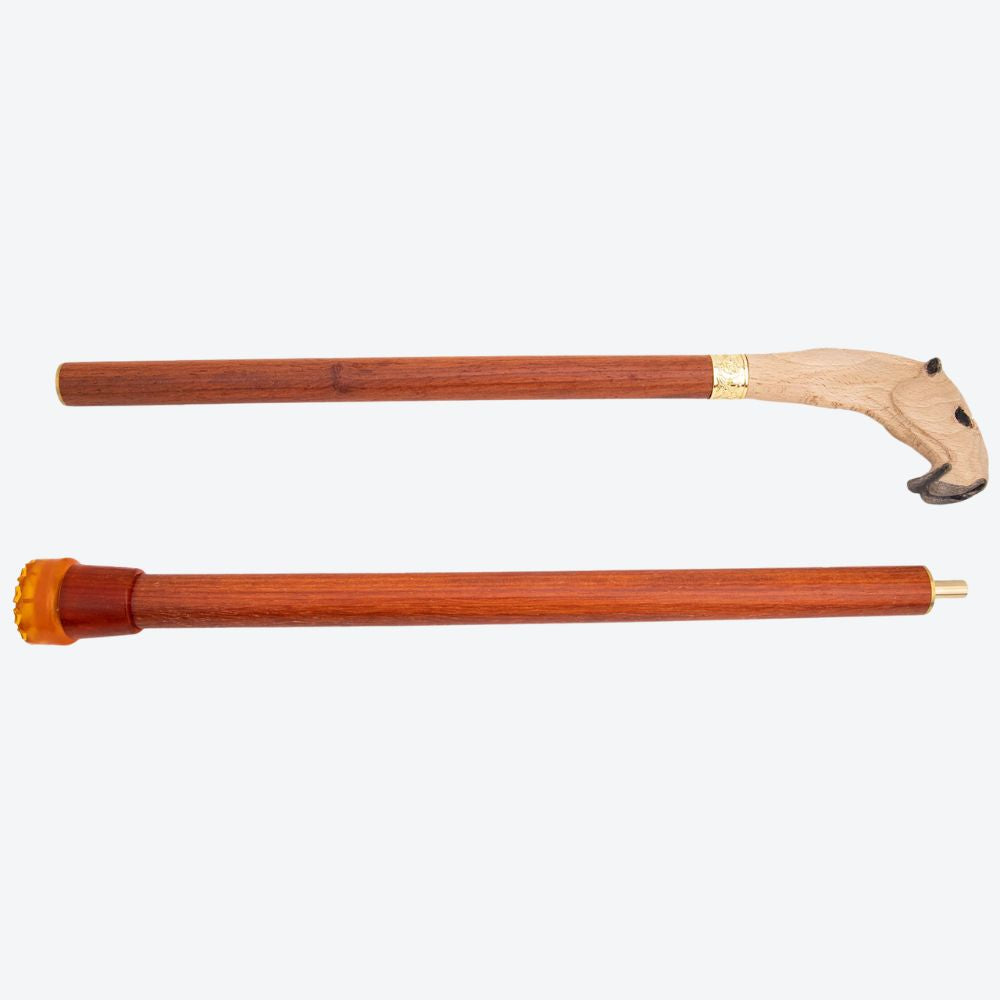 Vintage Desert Camel Wooden Walking Stick Beige-Bastoni UK