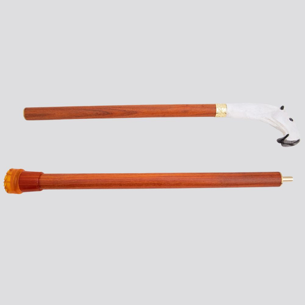 Vintage Desert Camel Wooden Walking Stick White-Bastoni UK