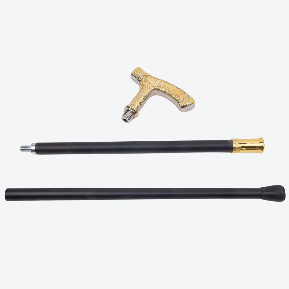 Golden Wolf Metal Cane - Bastoni