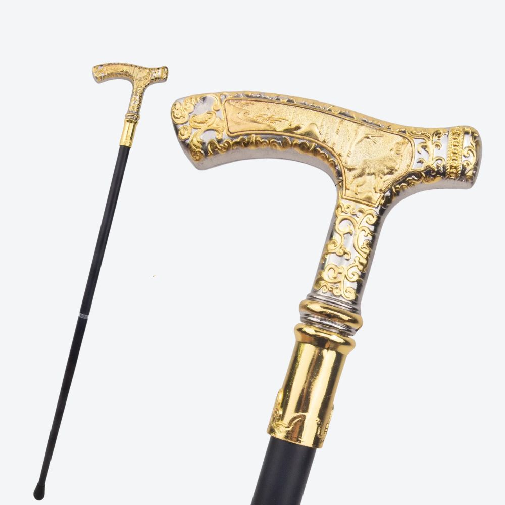 Golden Wolf Metal Cane - Bastoni