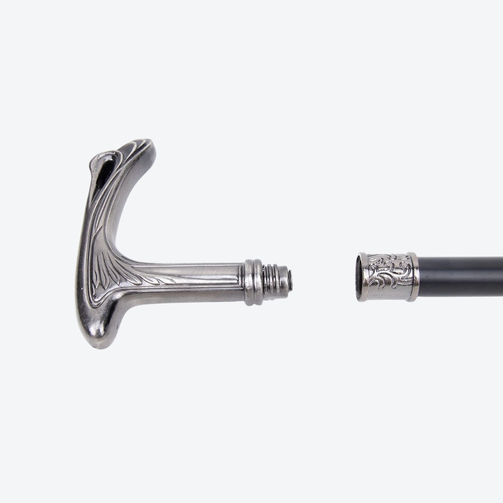 Vintage Magnate Cane Carved in Silver - Bastoni