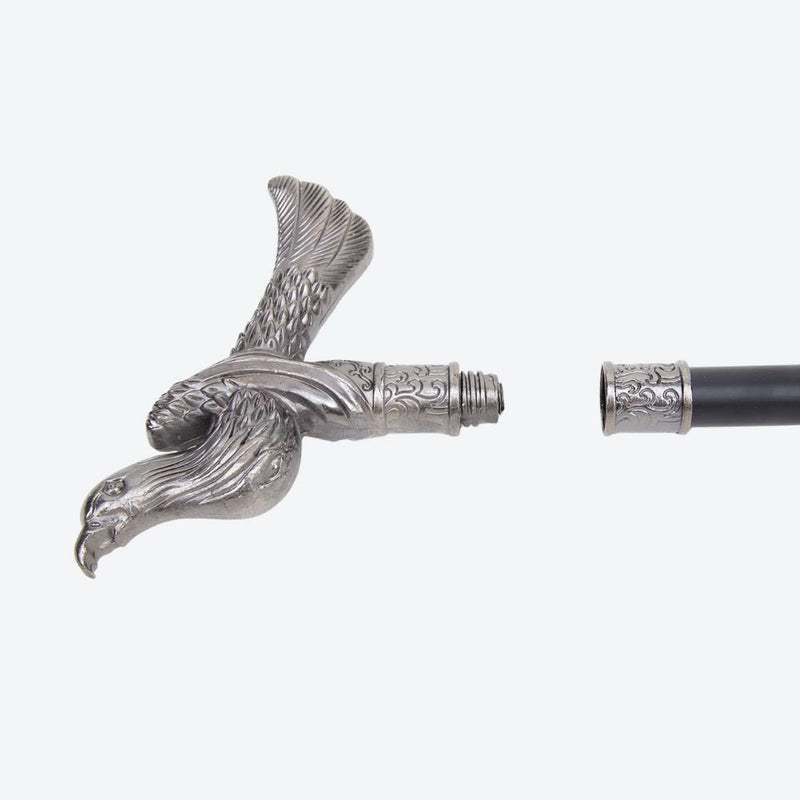 Vintage Metal Walking Stick with Native Peacock Design-Bastoni UK