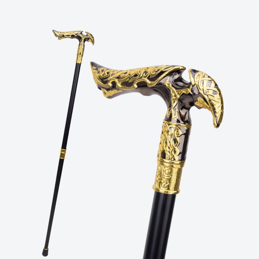 Bastoni Vintage Nordic Aluminum Cane Black/Gold